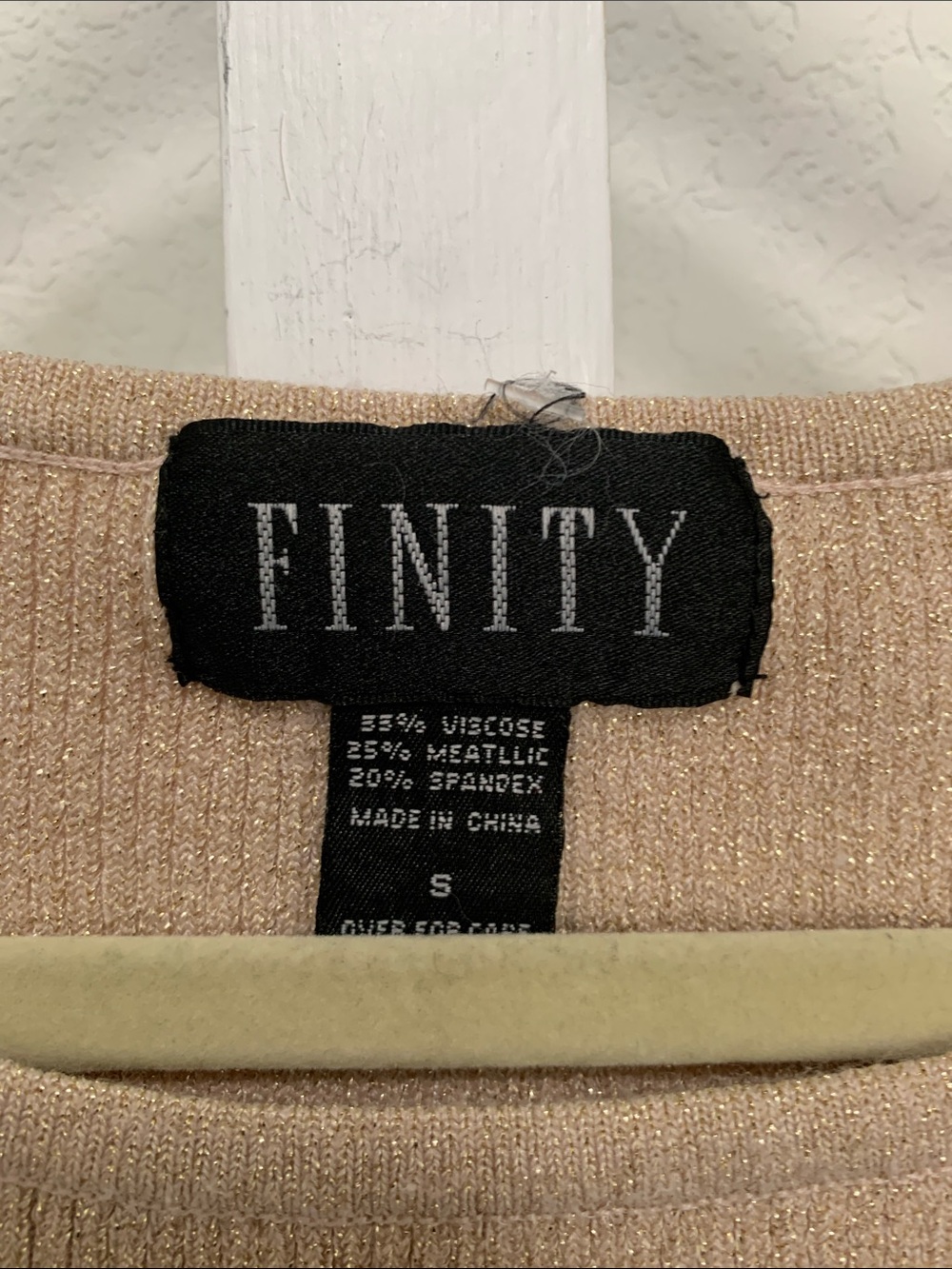 Y2K Finity Metallic Beige Ribbed Tank Top - Picture 2 of 6